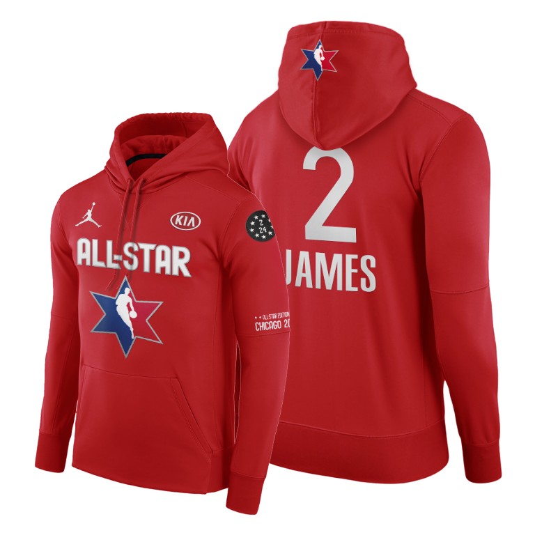 Men's Los Angeles Lakers LeBron James #23 NBA 2020 Western Conference All-Star Game Red Basketball Hoodie XHZ5883PC